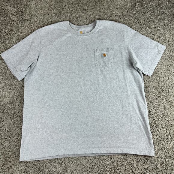 Carhartt Shirt Mens 3XL Gray Original Fit K87 Pocket Tee Workwear Cotton - Picture 2 of 9